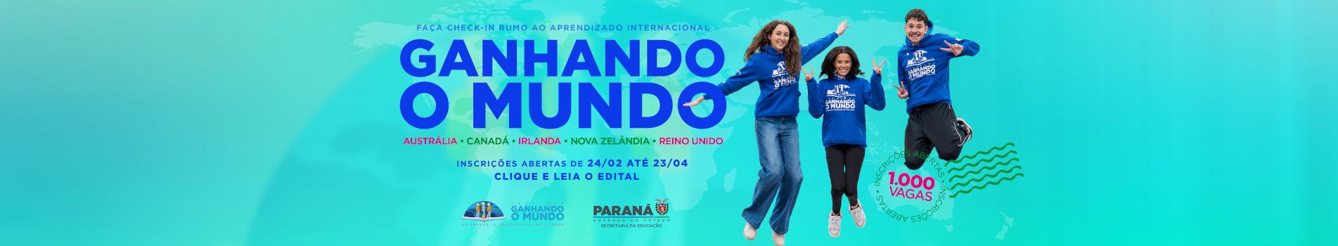Banner - Ganhando o Mundo - País de destino - Modalidade High School - 2026