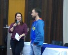 Apresentação pela técnica do núcleo de Paranaguá e o do Professor sobre plano de ação para disseminar práticas metodológicas para o ano de 2020.