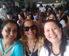 Equipe Pedagógica do NRE prestigiando o Evento no colégio Joaquim Mafra em Guaratuba.