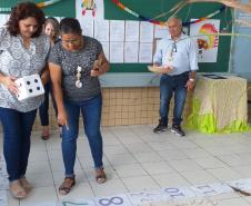 Equipe Pedagógica do NRE prestigiando o Evento no colégio Carmem Costa, em Paranaguá.
