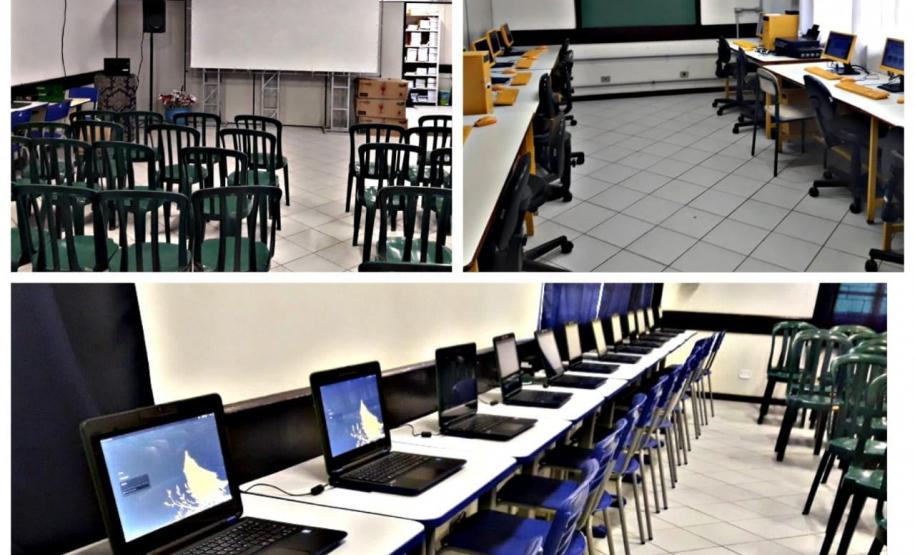 Laboratório no Colégio Rocha Pombo Morretes.